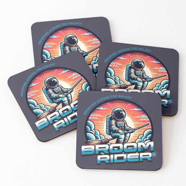 Item preview, Broom Rider Retro Space Astronaut Design designed and sold by PrintandJoy.