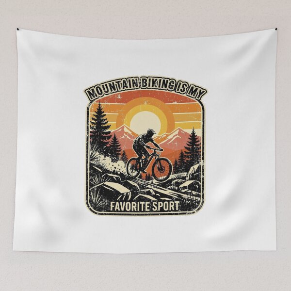 Item preview, Vintage Mountain Biking Sunset Trail Graphic designed and sold by DariaOltes.