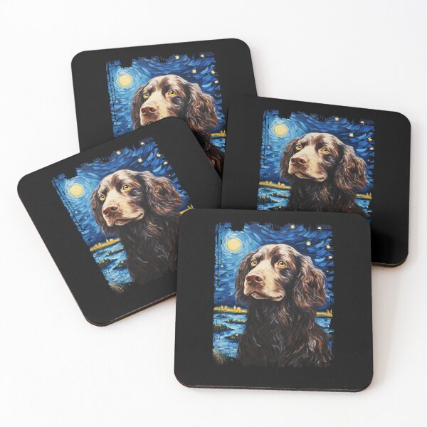 Item preview, Funny American Water Spaniel Starry Night Illustration Mom Dad Kids designed and sold by rafaeltto.