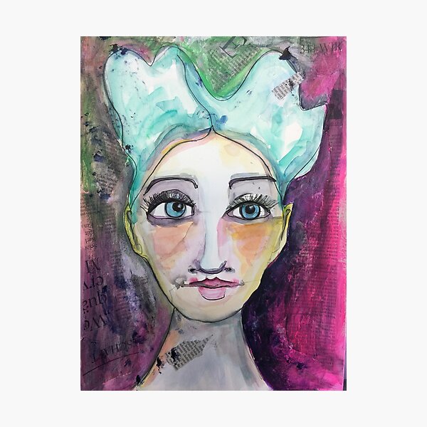 Green Hair Photographic Print