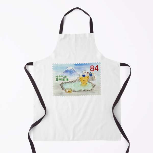 Item preview, Posukuma Bear Hot Spring (Onsen) & Mount Fuji postage stamp designed and sold by Schulz Lightprint Studio.