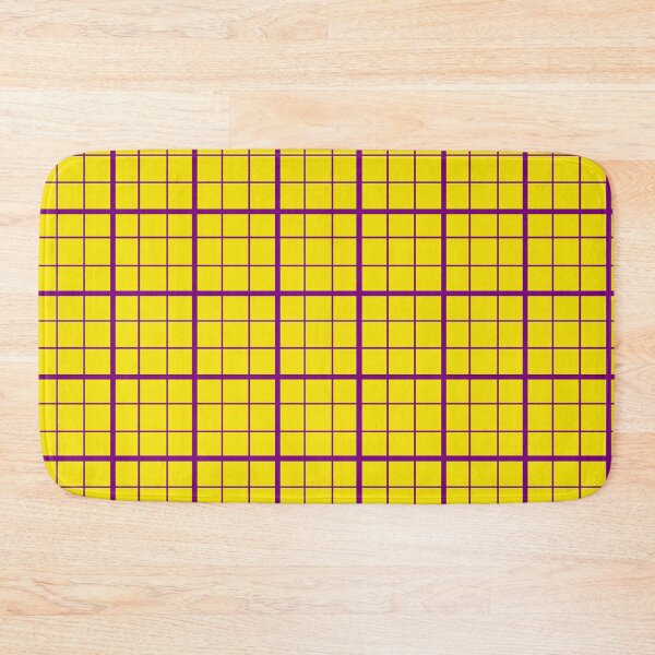 Item preview, Purple On Yellow Grid Windowpane Plaid Design  designed and sold by PatternTitan.