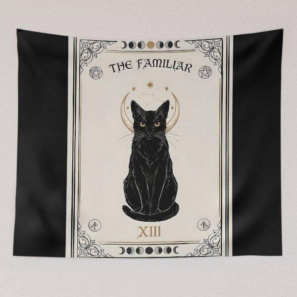 Item preview, Witchcore Black Cat Tarot Shirt The Familiar XIII Celestial Cat Witch Gift Unisex Gothic Tee designed and sold by VoidPixelAU.