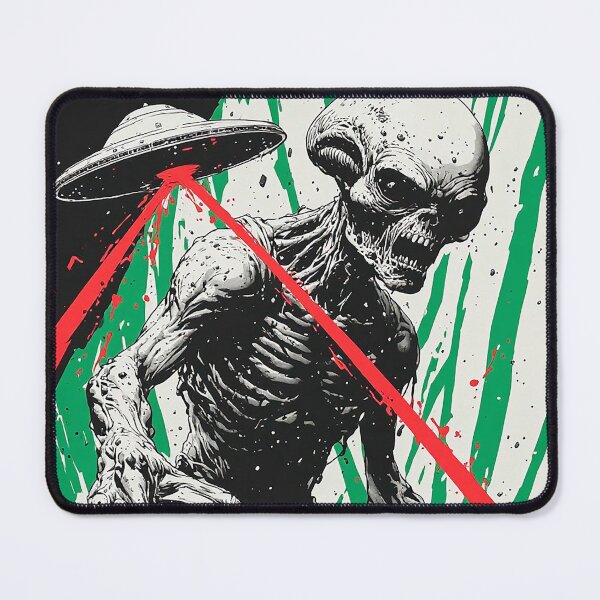 Item preview, Alien Invasion UFO Sci-Fi Horror Art designed and sold by ChaoticZenStudio.
