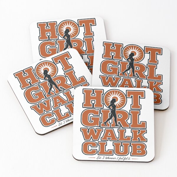 Item preview, Hot Girl Walk Club Retro Typography with Walking Silhouette designed and sold by DariaOltes.