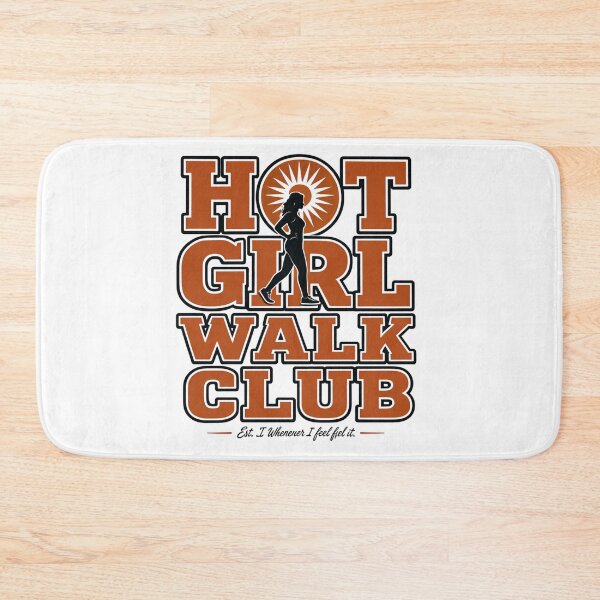 Item preview, Hot Girl Walk Club Retro Typography with Walking Silhouette designed and sold by DariaOltes.