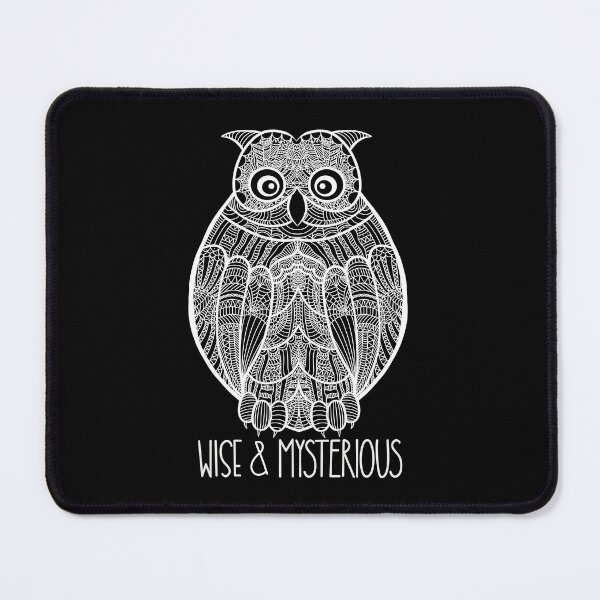 Item preview, White Mandala Owl Illustration with Text designed and sold by ChantellaGF.
