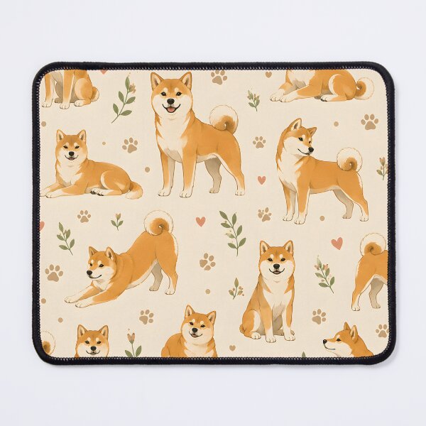Item preview, Shiba Inu Love & Paws Pattern designed and sold by blankTeeShirt.