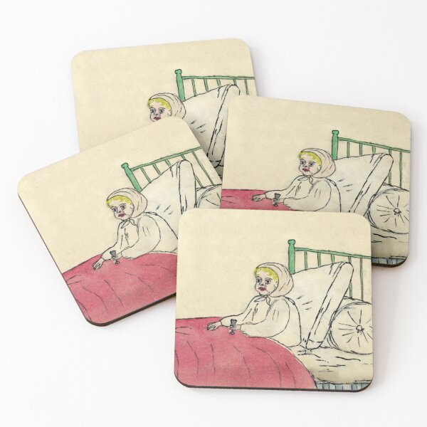 Item preview, Sick child in bed in 1880 designed and sold by TerryKerrImages.