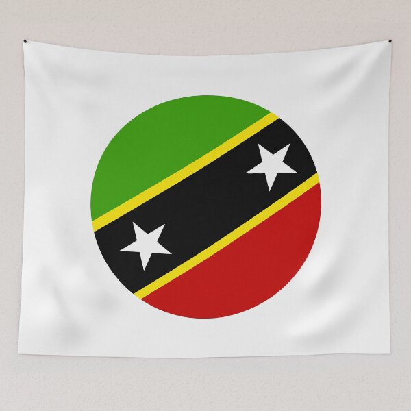 Item preview, Saint Kitts And Nevis Circle Flag KN designed and sold by shitpostee.