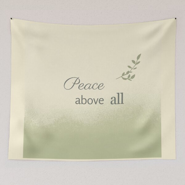 Item preview, Peace Above All – Spiritual Self Care Quote Art  designed and sold by CosmicQuietLab.