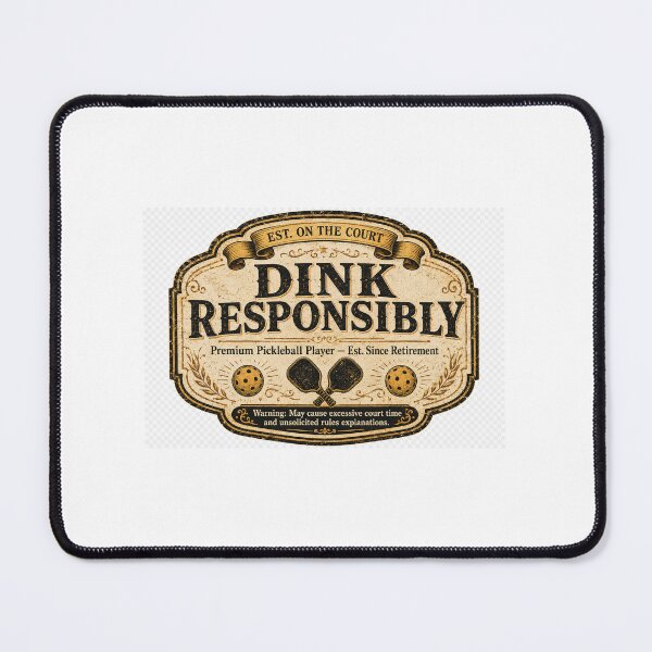 Item preview, Dink Responsibly Funny Pickleball Sticker Mug Gift Pickleball Humor Bar Sign Parody designed and sold by Sam-A-R.