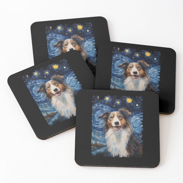 Item preview, Funny Australian Shepherd Starry Night Illustration Mom Dad Kids designed and sold by rafaeltto.