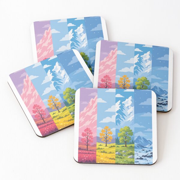 Item preview, The Four Seasons Landscape Panel Art designed and sold by BrownHorse90s.