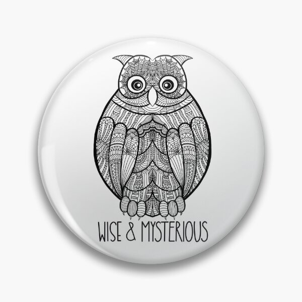 Item preview, Black Mandala Owl Illustration with Text designed and sold by ChantellaGF.