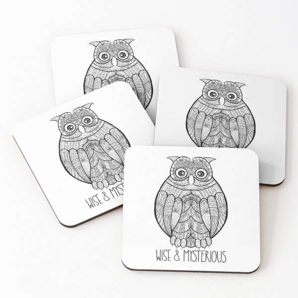 Item preview, Black Mandala Owl Illustration with Text designed and sold by ChantellaGF.