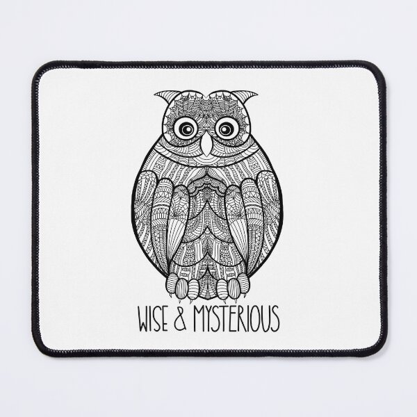 Item preview, Black Mandala Owl Illustration with Text designed and sold by ChantellaGF.
