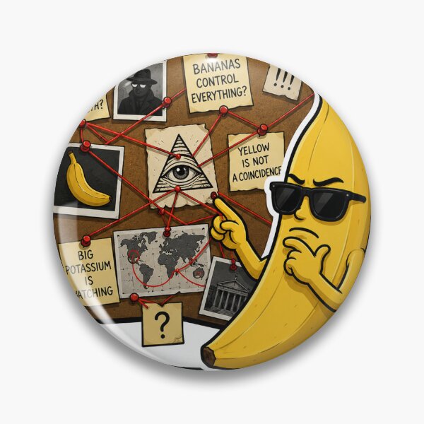 Item preview, Follow The Banana Funny Conspiracy Theory Meme Design designed and sold by MonkiFlipp.