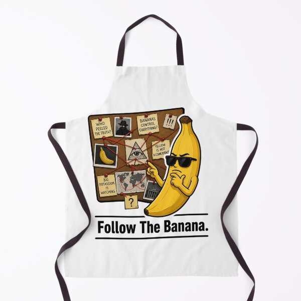 Item preview, Follow The Banana Funny Conspiracy Theory Meme Design designed and sold by MonkiFlipp.