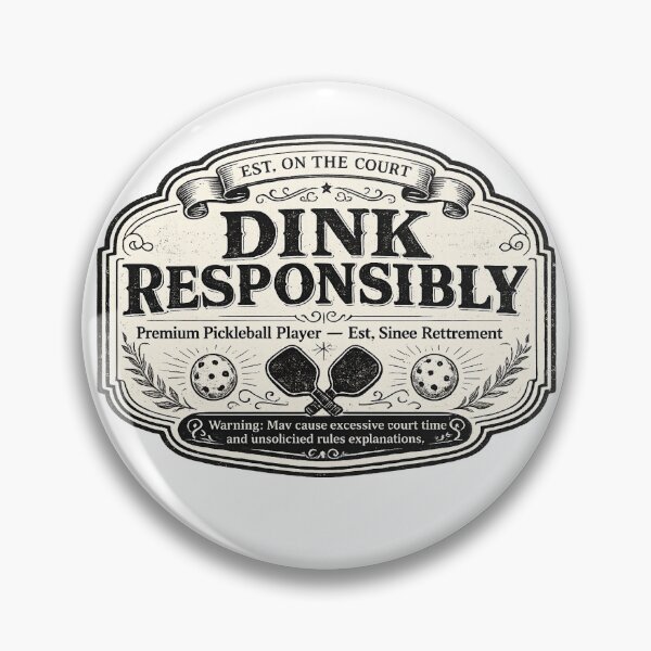 Item preview, Dink Responsibly Basic Funny Pickleball Sticker Mug Gift Pickleball Humor Bar Sign Parody designed and sold by Sam-A-R.