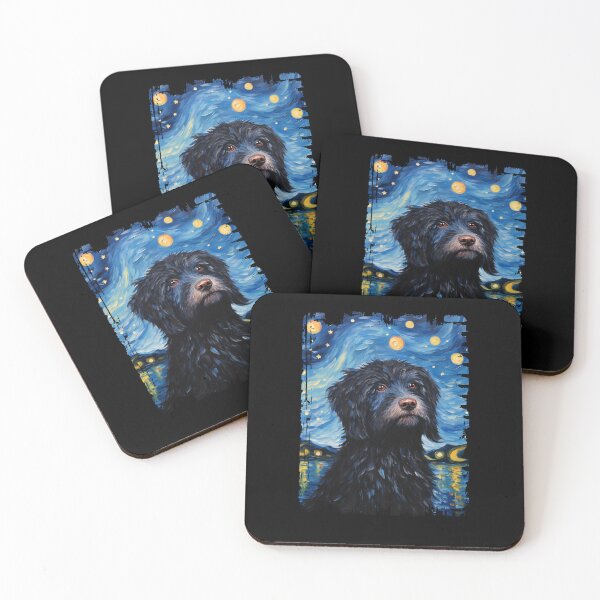 Item preview, Funny Barbet Starry Night Illustration Mom Dad Kids designed and sold by rafaeltto.