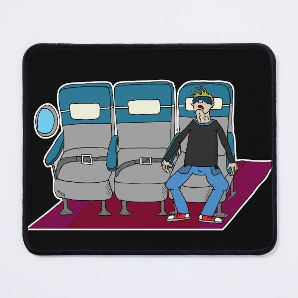 Item preview, Funny Airplane Passenger Sleep Sticker | Economy Class Travel Humor designed and sold by MyxaART.