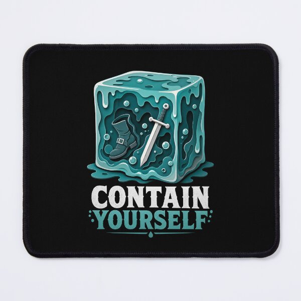 Item preview, Contain Yourself Gelatinous Cube Slime Monster Art designed and sold by Fenay Designs.