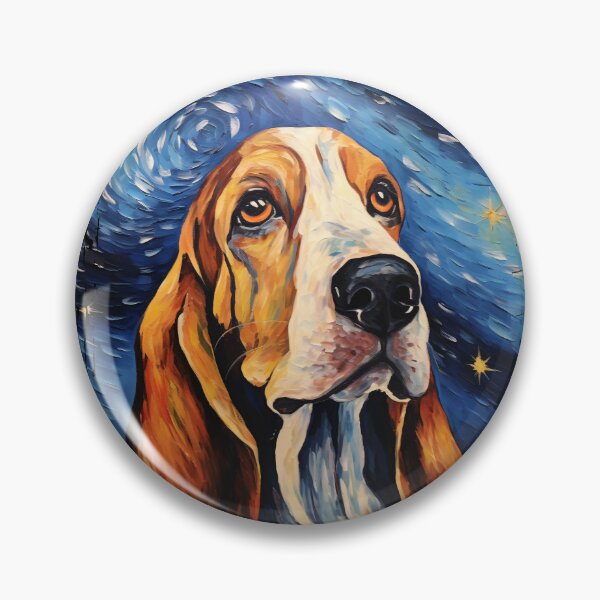 Item preview, Funny Basset Hound Starry Night Illustration Mom Dad Kids designed and sold by rafaeltto.