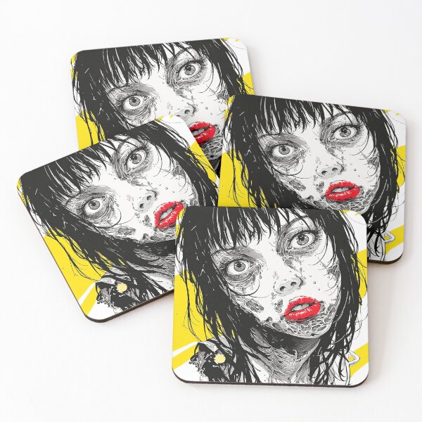 Item preview, Dark Manga Girl Portrait Gothic Horror Art designed and sold by ChaoticZenStudio.