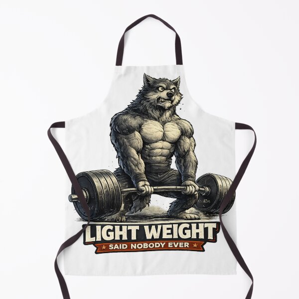 Item preview, Light Weight Said Nobody Ever Funny Gym Wolf designed and sold by DryHumorPrints.