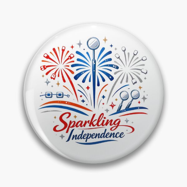 Item preview, Sparkling Independence Funny Dentist 4th of July Dental Hygienist Patriotic Gift designed and sold by Print Loft.