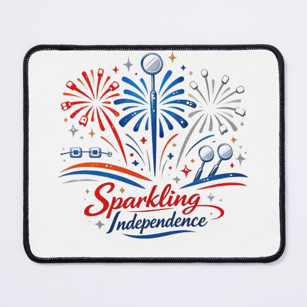 Item preview, Sparkling Independence Funny Dentist 4th of July Dental Hygienist Patriotic Gift designed and sold by Print Loft.