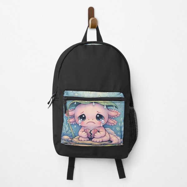 Item preview, Sad Axolotl with Broken Heart - Kawaii Tears designed and sold by ImagineNature.