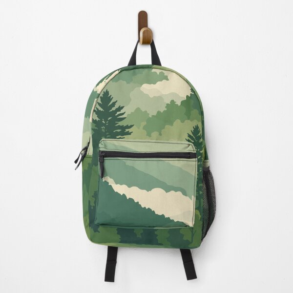 Item preview, Misty Green Forest Valley Vector landscape  Illustration designed and sold by BrownHorse90s.