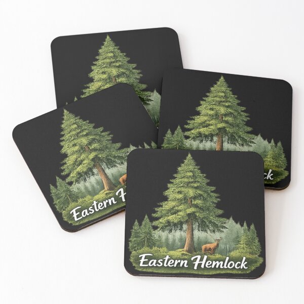 Item preview, Eastern Hemlock and woodland art designed and sold by DamioPolArt.