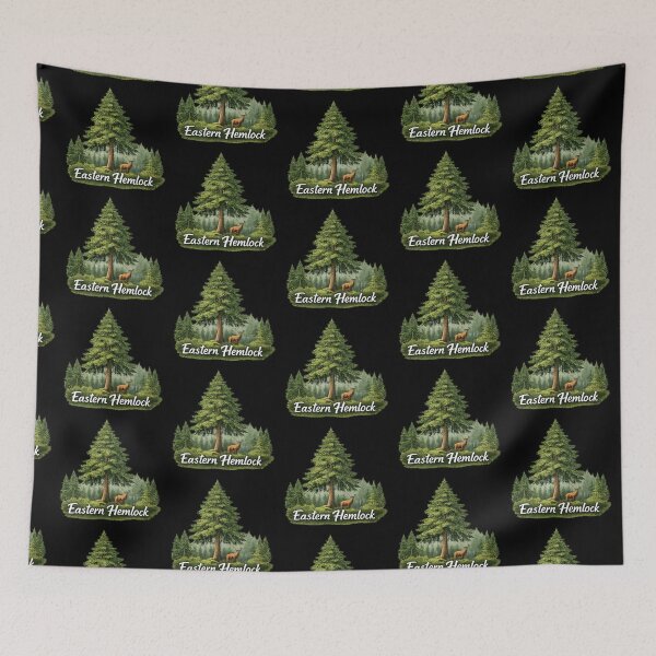 Item preview, Eastern Hemlock and woodland art designed and sold by DamioPolArt.