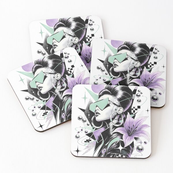 Item preview, Futuristic Lily Fashion Portrait designed and sold by Craft Design Alchemy.