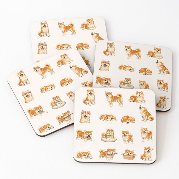 Item preview, Shiba Inu Sticker Pack – Cute Dog Poses Collection designed and sold by blankTeeShirt.