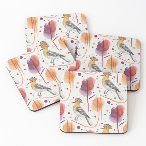 Item preview, ​Artistic Hoopoe Bird Watercolor Pattern designed and sold by wissal.studio.