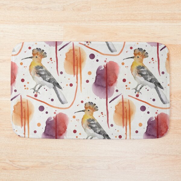 Item preview, ​Artistic Hoopoe Bird Watercolor Pattern designed and sold by wissal.studio.