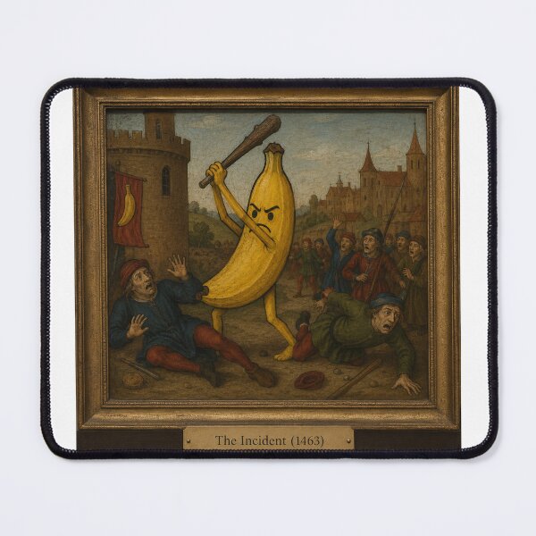 Item preview, The Incident (1463) Funny Medieval Banana Meme Design designed and sold by MonkiFlipp.