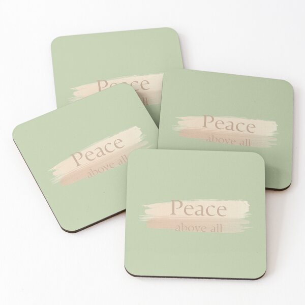 Item preview, Peace Above All – Inspirational Wellness Typography Design designed and sold by CosmicQuietLab.