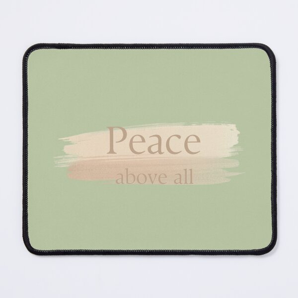 Item preview, Peace Above All – Inspirational Wellness Typography Design designed and sold by CosmicQuietLab.