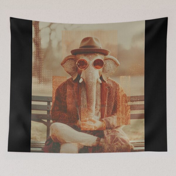 Item preview, Ganesha Quiet Vision 3D Low Poly Geometric Minimalist Art designed and sold by PANNARUK THAILAND.
