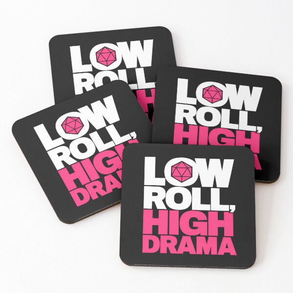 Item preview, Low Roll High Drama Funny Polyhedral Dice Graphic designed and sold by Fenay Designs.