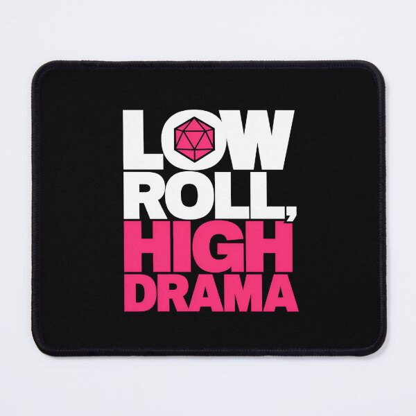 Item preview, Low Roll High Drama Funny Polyhedral Dice Graphic designed and sold by Fenay Designs.