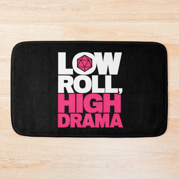 Item preview, Low Roll High Drama Funny Polyhedral Dice Graphic designed and sold by Fenay Designs.