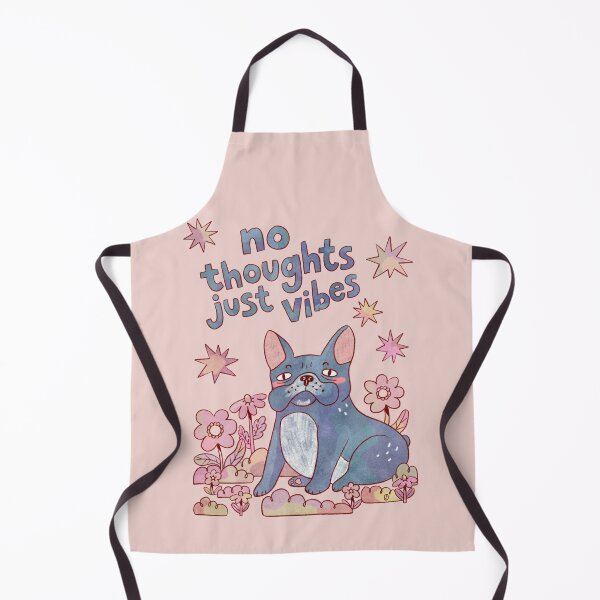 Item preview, No Thoughts Just Vibes Funny Blue French Bulldog Quote designed and sold by Itouchedabee.