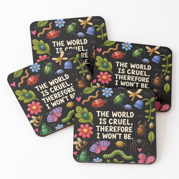 Item preview, The World Is Cruel Therefore I Won't Be Cute Bugs Art designed and sold by VGAfanatic.