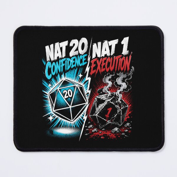 Item preview, Nat 20 Confidence Nat 1 Execution Critical Dice Art designed and sold by Fenay Designs.